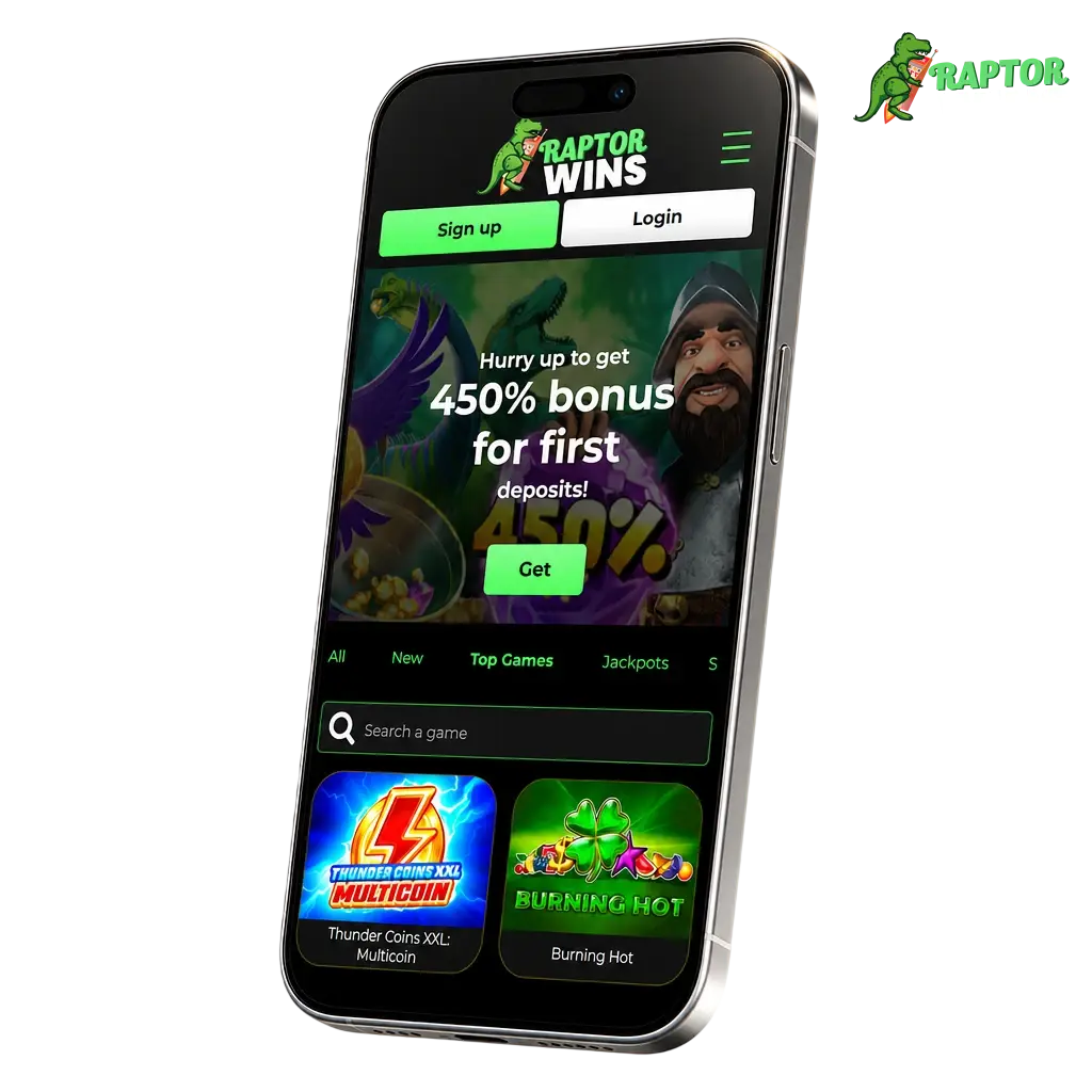 Free Raptor Wins PWA download for Android and iOS in the UK, with instant crypto and card deposits.